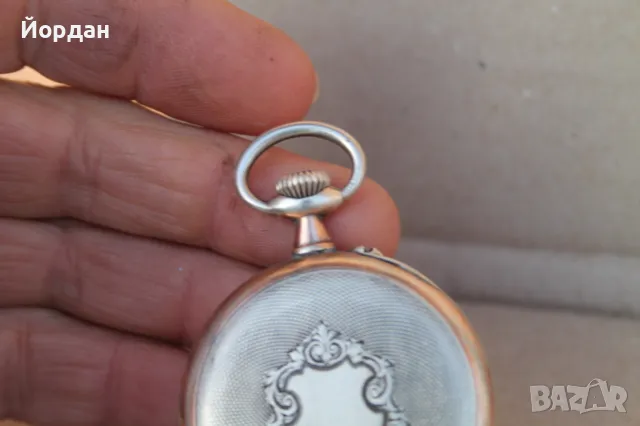 Швейцарски джобен сребърен часовник ''Surete'', снимка 7 - Антикварни и старинни предмети - 48720404