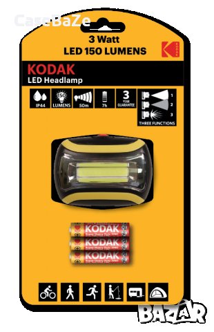 LED ЧЕЛНИК KODAK IP44, 3 Вата, 150 лумена, снимка 1 - Къмпинг осветление - 39210913