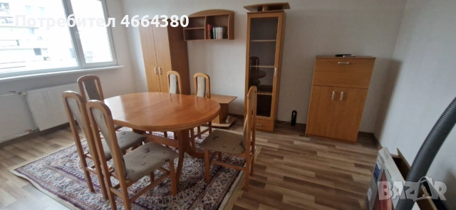 Kомплект масивна разтегателна маса с 6 стола