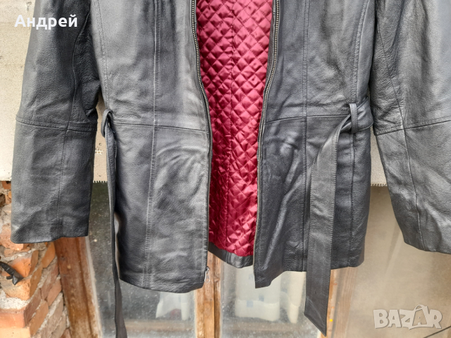 Дамско кожено яке #3, снимка 3 - Якета - 44633940