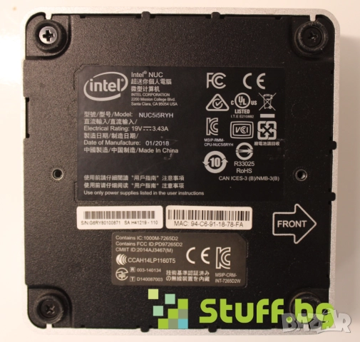 Мини компютър Intel NUC NUC5i5RYH, снимка 4 - За дома - 51651901