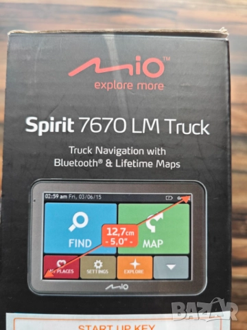 Навигация Mio Spirit 7670 Truck, снимка 2 - Навигация за кола - 51857400