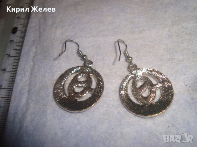 ЕМАЙЛИРАНИ СКЪПОЦЕННИ СРЕБРИСТИ АРТ ОБЕЦИ с ЦИРКОН 5547, снимка 3 - Обеци - 36510625