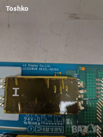 TOSHIBA 32AV933G POWER BOARD DPS-140SP TCON 6870C-0325A INVERTER 6632L-0626A PANEL LC320WXN (SC)(C1), снимка 7 - Части и Платки - 52565351