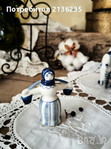Порцеланови фигурки Гжель, снимка 7 - Колекции - 52567436