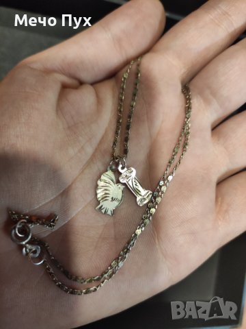 Сребърен синджир с висукли (2), снимка 2 - Колиета, медальони, синджири - 37544775
