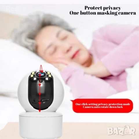 Камера 360° WiFi охранителна, с 2MP, 2-посочно аудио и нощен цвят – Идеалният бебефон за вашия дом, снимка 3 - Други стоки за дома - 52103459