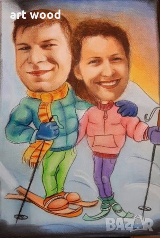 Ръчно рисувани Коледни карикатури, снимка 2 - Други услуги - 27203268