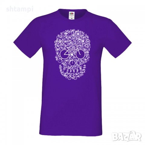 Мъжка тениска Bicycle Skull,Скелет,Изненада,Подарък,Празник , снимка 13 - Тениски - 36812816