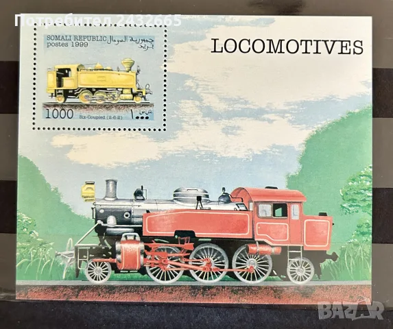 3912. Сомалия 1999 - “ Транспорт. Локомотиви. “, MNH