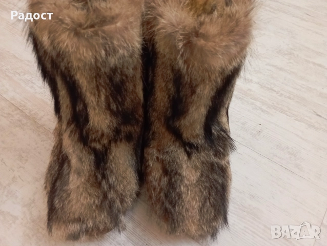 Ботуши естествена кожа от вълк с много Пух, много топли