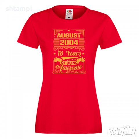 Дамска Тениска APRIL 2002 20 YEARS BEING AWESOME Подарък,Ианенада,Празмик , снимка 6 - Тениски - 37080311