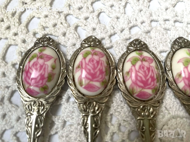 Красиви лъжички от Япония с порцелан, снимка 2 - Антикварни и старинни предмети - 52641592