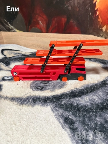 Играчка автовоз червена , снимка 2 - Коли, камиони, мотори, писти - 52938730
