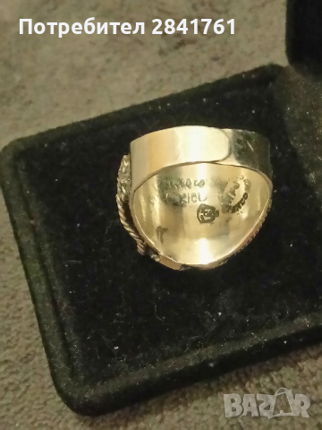 Сребърен пръстен с тигрово око филигран, снимка 9 - Пръстени - 44773042