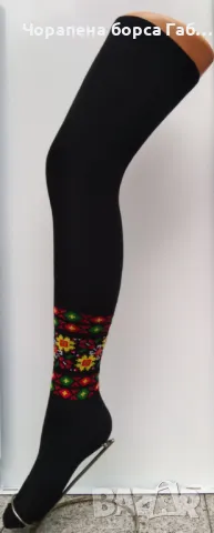 7/8 чорапи с фолклорни мотиви, снимка 2 - Дамски чорапи - 50313271
