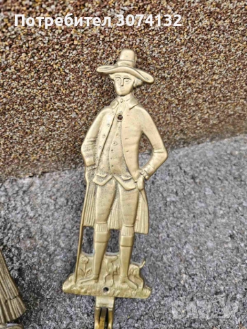 Масивни ретро месингови закачалки за дрехи, снимка 4 - Закачалки - 52916116