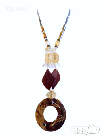 Дизайнерско колие УНИКАТ, снимка 1 - Колиета, медальони, синджири - 54216599