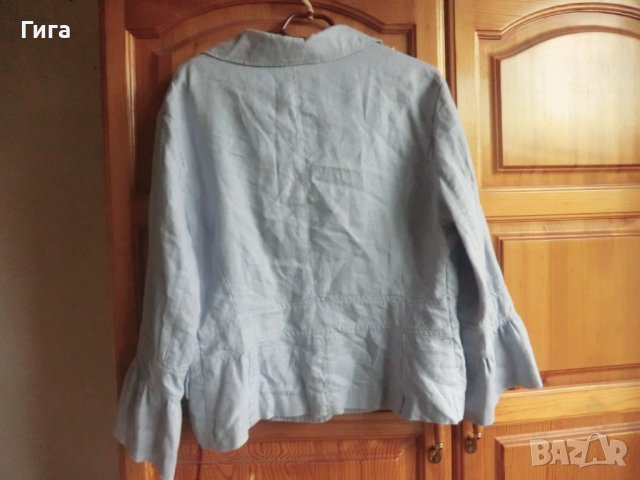 светлосиньо ленено сако, снимка 5 - Сака - 37529297