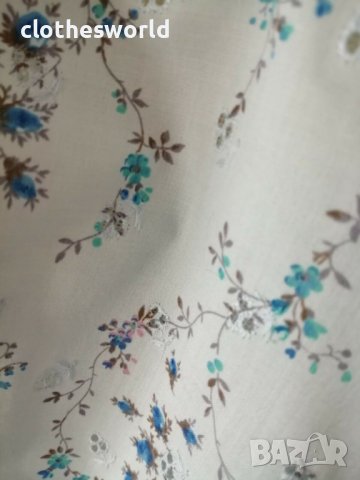 Лятна рокля във викториански стил в синьо на цветя, снимка 9 - Рокли - 37611171