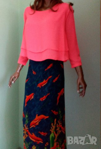 Лот пола и блуза в ярки цветове М, снимка 1 - Други - 29596111
