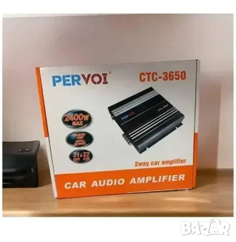 Автомобилен усилвател Pervoi CTC-3650 – 2-канален, 2400W MOSFET 