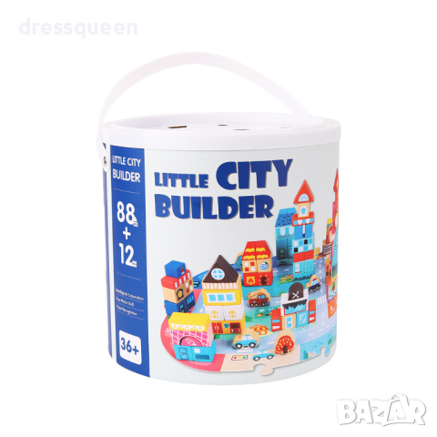 4122 Дървен конструктор "Little City Builder"., снимка 8 - Конструктори - 44612474