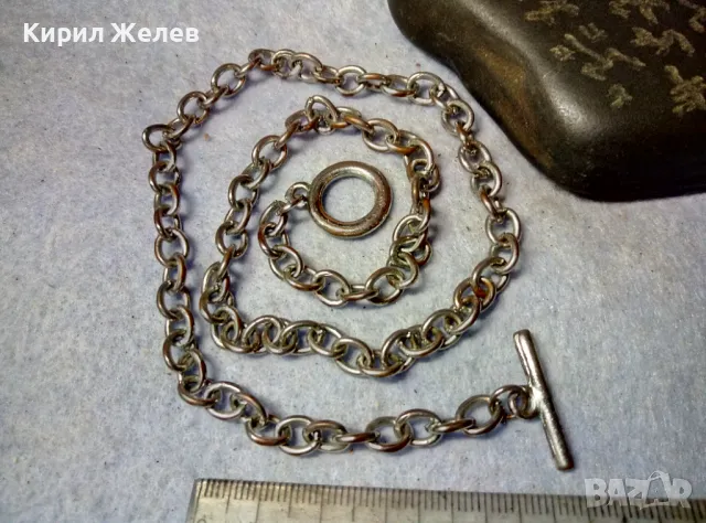 СТАР ЗДРАВ НИКЕЛИРАН СТОМАНЕН ЛАНЕЦ ВЕРИЖКА КЮСТЕК За ДЖОБЕН ЧАСОВНИК СИНДЖИР НЕРЪЖДАЕМ 49671