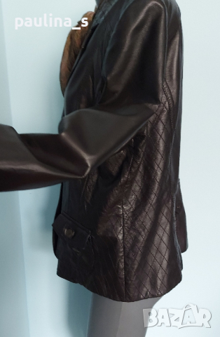 Естествена кожа / Два различни броя / Кафяво марково сако и яке "Bonita" и "Style & Co" , снимка 7 - Сака - 44779253