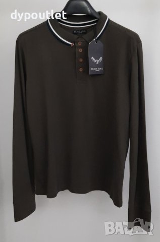 Мъжка памучна блуза с яка и цепка с копчета BRAVE SOUL ,размери -M, L, XL и XXL.     , снимка 2 - Блузи - 39265203