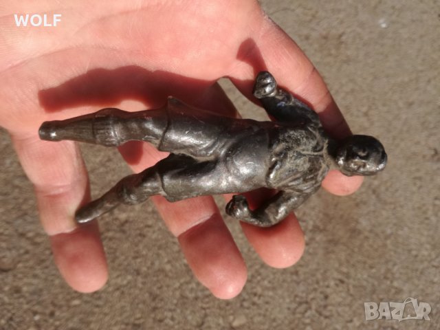 Метална фигурка от Френски часовник футболист, снимка 2 - Антикварни и старинни предмети - 30768463