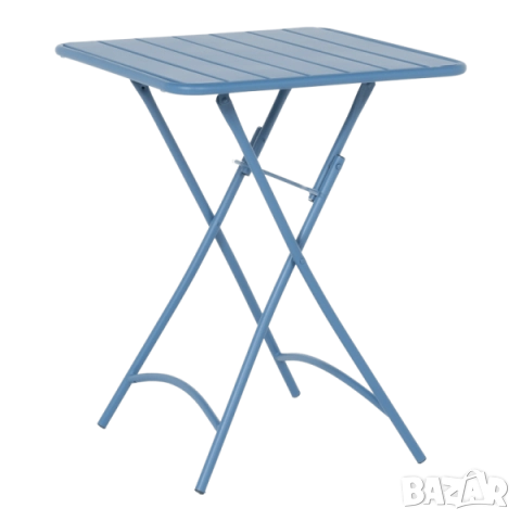 Сгъваема  маса градина син цвят 