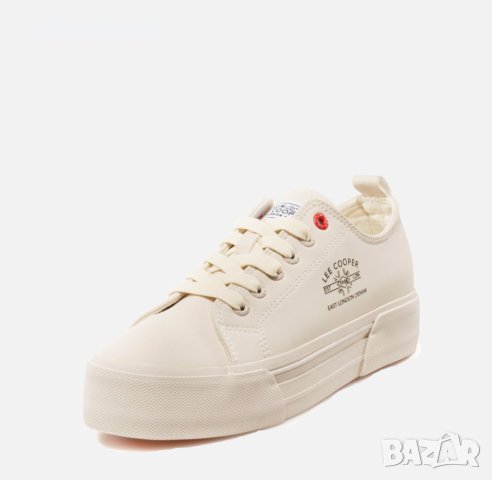  Кецове на платформа Lee Cooper Beige G-702-25, снимка 3 - Кецове - 42251605