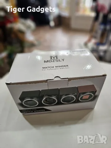 MOZSLY Watch Winder за автоматични часовници – единична въртяща кутия, 12 режима, черна, снимка 6 - Подаръци за мъже - 56200666