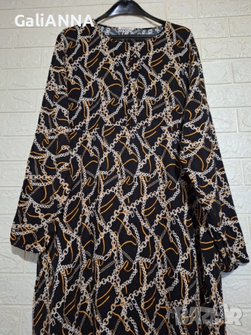 СТРАХОТНА РОКЛЯ ЕФЕКТЕН ДЕСЕН 2XL-3XL, снимка 2 - Рокли - 51476893