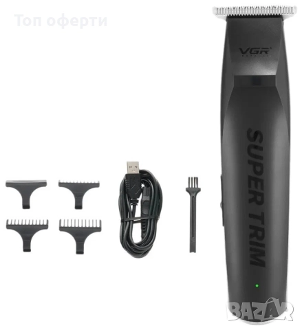 Тример за Подстригване VGR V-229 – Безжичен, С Неръждаеми Остриета и USB Зареждане, снимка 2 - Друга електроника - 52671371