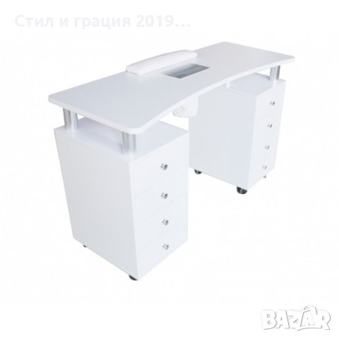 Маса за маникюр с прахоуловител Distal 120 x 47 x 75,6 см - 32W, снимка 2 - Педикюр и маникюр - 44165314