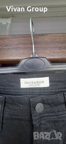 НОВИ Черни Мъжки Дънки Stock&Hank, снимка 6 - Дънки - 44337432