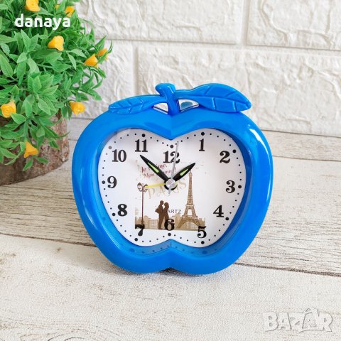 4523 Цветен будилник настолен часовник, различни форми, снимка 3 - Стенни часовници - 44430129