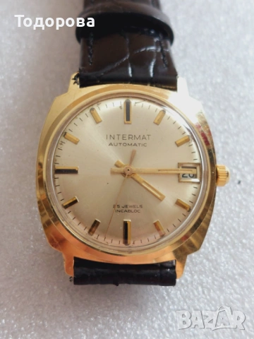 Швейцарски автоматичен мъжки златен часовник 25 рубина,злато 585, снимка 4 - Мъжки - 54237849