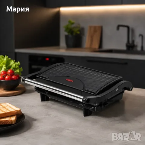 Мултифункционален грил тостер 1000W - терморегулатор и отваряне на 180°, снимка 6 - Тостери - 55708984