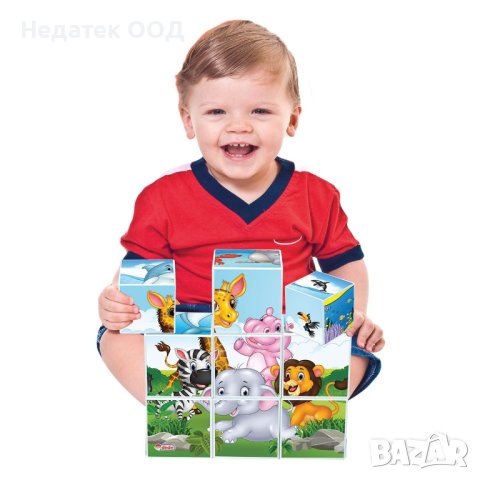 Пъзел от кубчета,  6 картинки, 9 части, снимка 2 - Игри и пъзели - 40412002