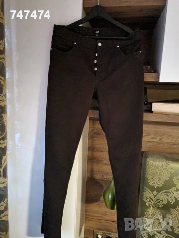 Дънки H&M EUR 32 Черни, slim fit