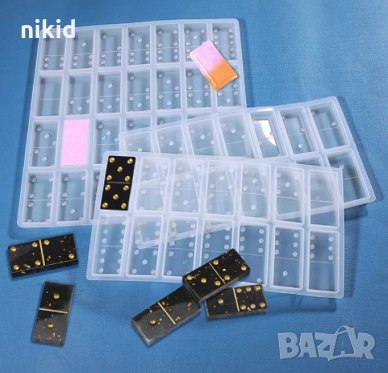 Домино Силиконов молд 2 части форма калъп изработка плочки от шоколад гипс смола