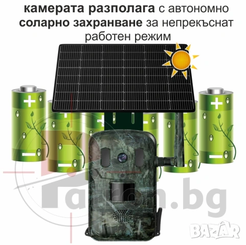 Ловна камера със соларен панел, снимка 2 - Камери - 54144505
