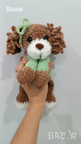 Ръчно плетено кученце, снимка 15 - Плюшени играчки - 52260220