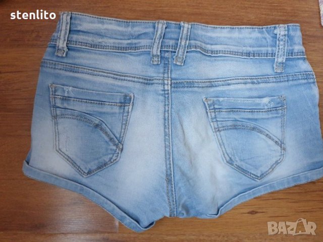 MISS TWO Jeans къси дънки с накъсан ефект ХS, снимка 6 - Дънки - 29851113