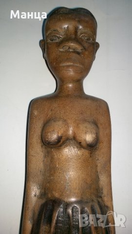  Африканска фигура, снимка 3 - Антикварни и старинни предмети - 28761088