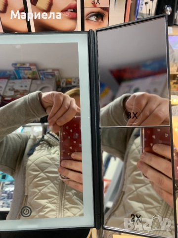 Козметично огледало с LED осветление и увеличение, снимка 8 - Други стоки за дома - 52155610