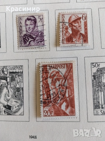 Saargebiet 1947-1956 г.37 бр.MNH  Мъртва Държава., снимка 10 - Филателия - 52177056